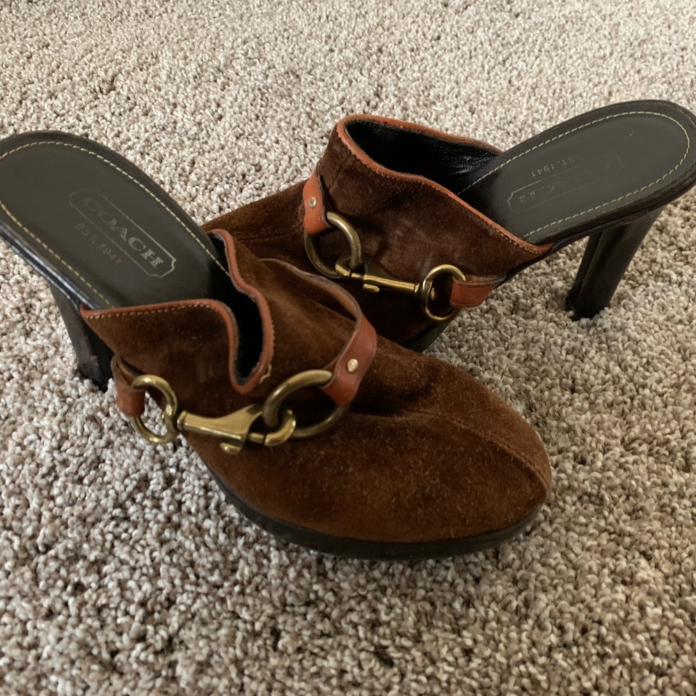 Coach Heels/Clogs - Size 6.5